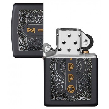 Зажигалка ZIPPO Classic с покрытием Black Matte, латунь/сталь, черная, 38x13x57 мм-2