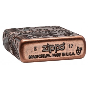 Зажигалка ZIPPO Armor™ с покрытием Antique Copper™, латунь/сталь, медная, матовая, 38x13x57 мм-3