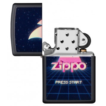Зажигалка ZIPPO Classic с покрытием Black Matte, латунь/сталь, чёрная, матовая, 38x13x57 мм-2