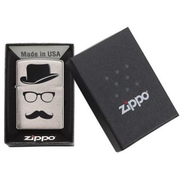 Зажигалка ZIPPO Classic с покрытием Brushed Chrome, латунь/сталь, серебристая, матовая, 38x13x57 мм-2