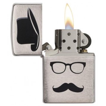 Зажигалка ZIPPO Classic с покрытием Brushed Chrome, латунь/сталь, серебристая, матовая, 38x13x57 мм-1