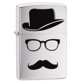 Зажигалка ZIPPO Classic с покрытием Brushed Chrome, латунь/сталь, серебристая, матовая, 38x13x57 мм