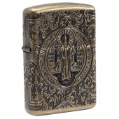 Зажигалка ZIPPO Armor® с покрытием Antique Brass, латунь/сталь, золотистая, матовая, 38x13x57 мм