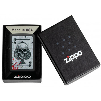 Зажигалка ZIPPO с покрытием Black Matte, латунь/сталь, черная, матовая, 38x13x57 мм-5