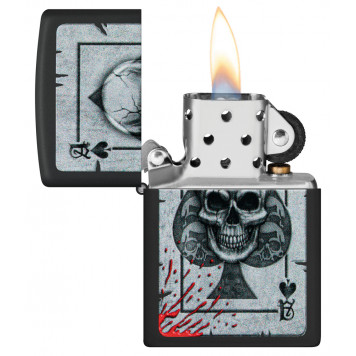 Зажигалка ZIPPO с покрытием Black Matte, латунь/сталь, черная, матовая, 38x13x57 мм-2