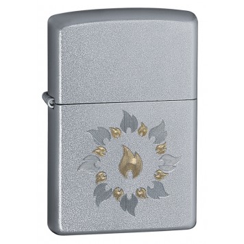 Зажигалка ZIPPO Classic с покрытием Satin Chrome™, латунь/сталь, серебристая, матовая, 36x12x56 мм