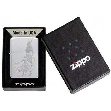 Зажигалка ZIPPO Devilish Ace с покрытием Satin Chrome, латунь/сталь, серебристая, 38x13x57 мм-5