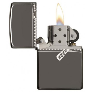 Зажигалка ZIPPO Classic с покрытием Black Ice ®, латунь/сталь, чёрная, глянцевая, 38x13x57 мм-1
