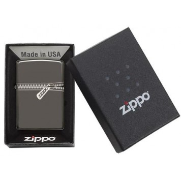 Зажигалка ZIPPO Classic с покрытием Black Ice ®, латунь/сталь, чёрная, глянцевая, 38x13x57 мм-2