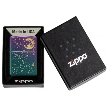 Зажигалка ZIPPO Starry Sky с покрытием Iridescent, латунь/сталь, фиолетовая, матовая, 38x13x57 мм-2