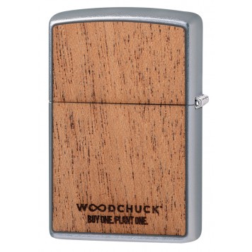 Зажигалка ZIPPO WOODCHUCK с покрытием Street Chrome™, латунь/сталь/дерево, серебристая, 38x13x57 мм-1