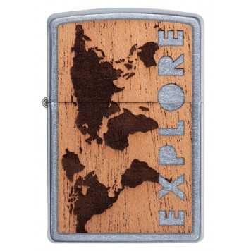 Зажигалка ZIPPO WOODCHUCK с покрытием Street Chrome™, латунь/сталь/дерево, серебристая, 38x13x57 мм-7