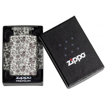 Зажигалка ZIPPO Skeleton с покрытием Glow in the Dark Green, латунь/сталь, серая, 38x13x57 мм-2