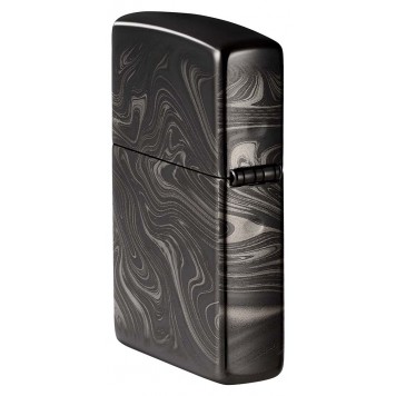 Зажигалка ZIPPO Marble Pattern с покрытием High Polish Black, латунь/сталь, чёрная, 38x13x57 мм-8