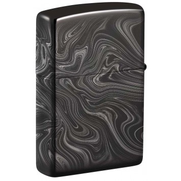 Зажигалка ZIPPO Marble Pattern с покрытием High Polish Black, латунь/сталь, чёрная, 38x13x57 мм-6