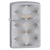 Зажигалка ZIPPO Classic с покрытием Satin Chrome™, латунь/сталь, серебристая, матовая, 36x12x56 мм