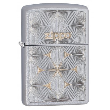 Зажигалка ZIPPO Classic с покрытием Satin Chrome™, латунь/сталь, серебристая, матовая, 36x12x56 мм