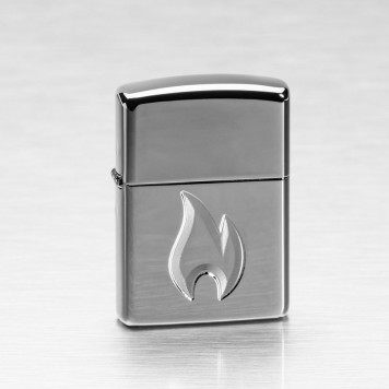 Зажигалка ZIPPO Armor™ с покрытием Black Ice®, латунь/сталь, чёрная, глянцевая, 38x13x57 мм-5