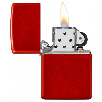 Зажигалка ZIPPO Classic с покрытием Metallic Red, латунь/сталь, красная, матовая, 38x13x57 мм-2