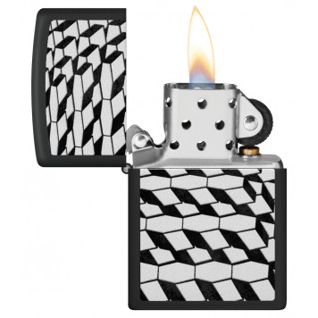 Зажигалка ZIPPO с покрытием Black Matte, латунь/сталь, черная, матовая, 38x13x57 мм-2