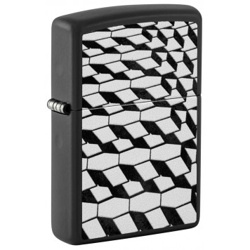 Зажигалка ZIPPO с покрытием Black Matte, латунь/сталь, черная, матовая, 38x13x57 мм