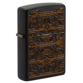 Зажигалка ZIPPO Circuit Pattern с покрытием Black Matte, латунь/сталь, чёрная, матовая, 38x13x57 мм