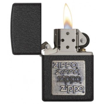 Зажигалка ZIPPO Classic с покрытием Black Crackle™, латунь/сталь, чёрная, матовая, 38x13x57 мм-1