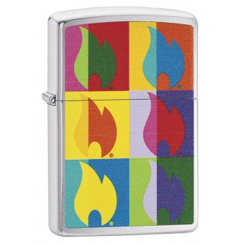 Зажигалка ZIPPO Classic с покрытием Brushed Chrome, латунь/сталь, серебристая, матовая, 36x12x56 мм