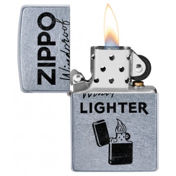 Зажигалка ZIPPO Zippo Windproof с покрытием Street Chrome™, латунь/сталь, серебристая, 38x13x57 мм-4