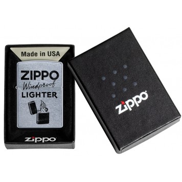 Зажигалка ZIPPO Zippo Windproof с покрытием Street Chrome™, латунь/сталь, серебристая, 38x13x57 мм-1