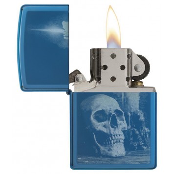 Зажигалка ZIPPO Classic с покрытием High Polish Blue, латунь/сталь, голубая, глянцевая, 36x12x56 мм-1