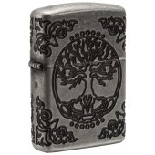 Зажигалка ZIPPO Armor® с покрытием Antique Silver, латунь/сталь, серебристая, матовая, 37х13x58 мм