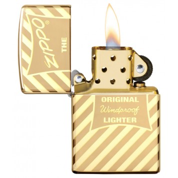 Зажигалка ZIPPO Vintage Box Top с покрытием High Polish Brass, латунь/сталь, золотистая, 38x13x57 мм-1