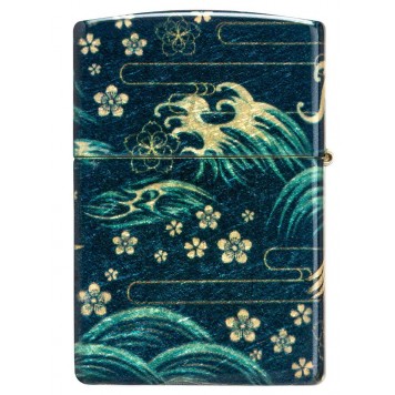 Зажигалка ZIPPO Eastern с покрытием 540 Tumbled Brass, латунь/сталь, зеленая, 38x13x57 мм-9