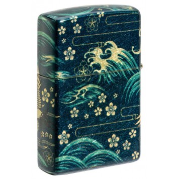 Зажигалка ZIPPO Eastern с покрытием 540 Tumbled Brass, латунь/сталь, зеленая, 38x13x57 мм-6