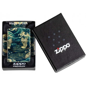 Зажигалка ZIPPO Eastern с покрытием 540 Tumbled Brass, латунь/сталь, зеленая, 38x13x57 мм-5