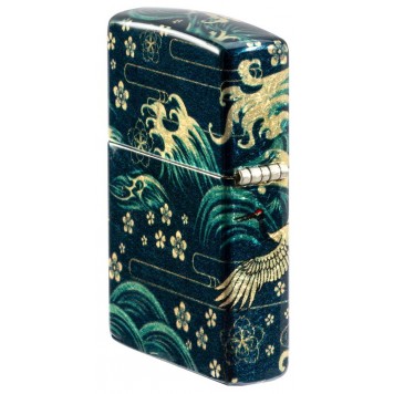 Зажигалка ZIPPO Eastern с покрытием 540 Tumbled Brass, латунь/сталь, зеленая, 38x13x57 мм-8