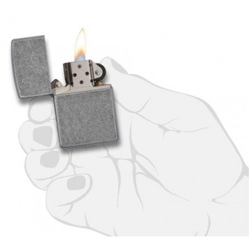 Зажигалка ZIPPO Classic с покрытием ™Plate, латунь/сталь, серебристая, матовая, 38x13x57 мм-1