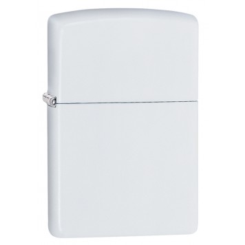 Зажигалка Zippo Classic с покрытием White Matte, латунь/сталь, белая, матовая, 38x13x57 мм