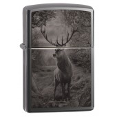 Зажигалка ZIPPO Classic с покрытием Black Ice®, латунь/сталь, чёрная, глянцевая, 38x13x57 мм