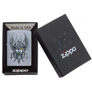 Зажигалка ZIPPO Viking Warrior с покрытием Street Chrome™, латунь/сталь, серебристая, 38x13x57 мм-6