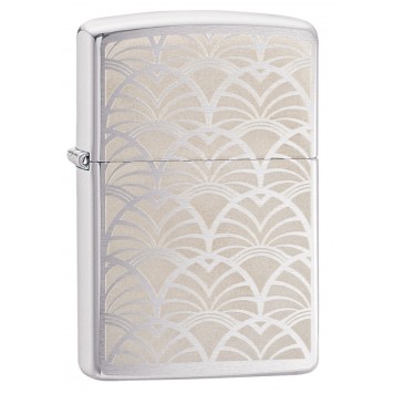 Зажигалка ZIPPO Classic с покрытием Brushed Chrome, латунь/сталь, серебристая, матовая, 38x13x57 мм