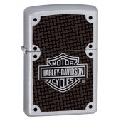 Зажигалка ZIPPO Harley-Davidson® с покрытием Satin Chrome™, латунь/сталь, серебристая, 38x13x57 мм