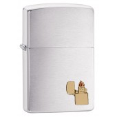 Зажигалка ZIPPO Classic с покрытием Brushed Chrome, латунь/сталь, серебристая, матовая, 38x13x57 мм