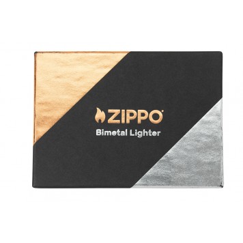 Зажигалка ZIPPO Bimetal с двойным металлическим покрытием, медь/латунь/сталь, медная, 38x13x57 мм-10