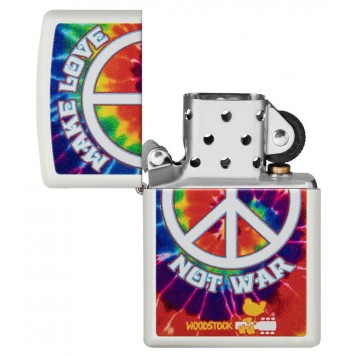 Зажигалка ZIPPO Woodstock® с покрытием White Matte, латунь/сталь, белая, матовая, 38x13x57 мм-2