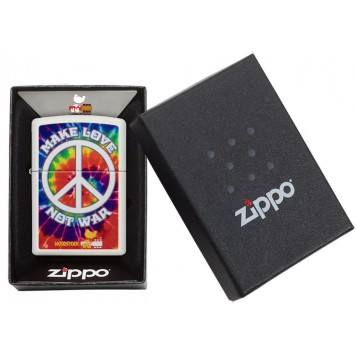 Зажигалка ZIPPO Woodstock® с покрытием White Matte, латунь/сталь, белая, матовая, 38x13x57 мм-5