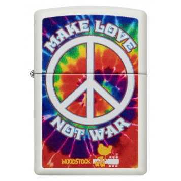 Зажигалка ZIPPO Woodstock® с покрытием White Matte, латунь/сталь, белая, матовая, 38x13x57 мм-3