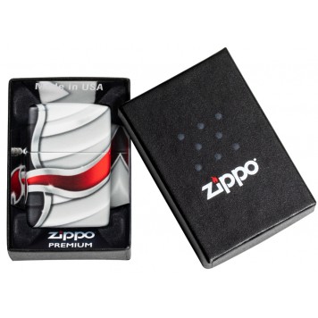 Зажигалка Zippo Flame Design с покрытием White Matte, латунь/сталь, белая, матовая, 38x13x57 мм-9
