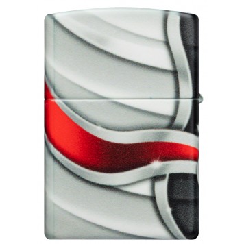 Зажигалка Zippo Flame Design с покрытием White Matte, латунь/сталь, белая, матовая, 38x13x57 мм-3